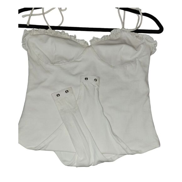 Revolve Super Down Penelope Bodysuit White One Piece XS - Picture 6 of 12